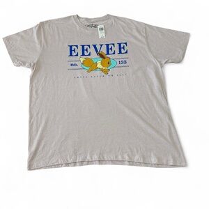 NWT Eevee Pokemon Shirt 2XL Mens Grey Tee Vintage Nintendo